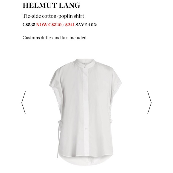 Helmut Lang Tie-side cotton-poplin shirt - Picture 5 of 8